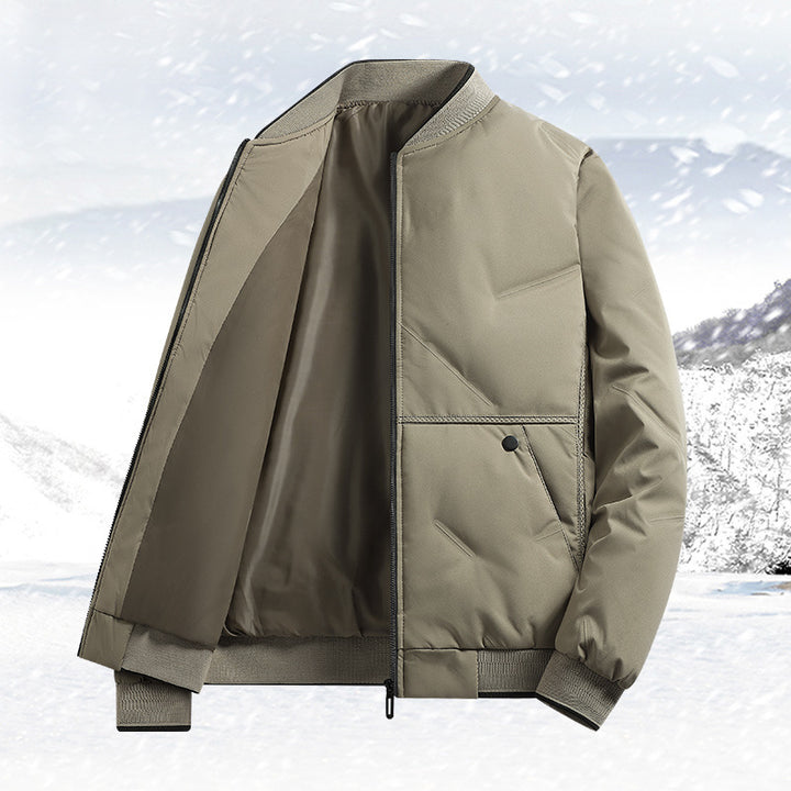 Herren isolierte Quilted-Bomberjacke mit Softshell-Außenmaterial, wärmender Thermofütterung und Druckknopf-Eingrifftaschen Drune