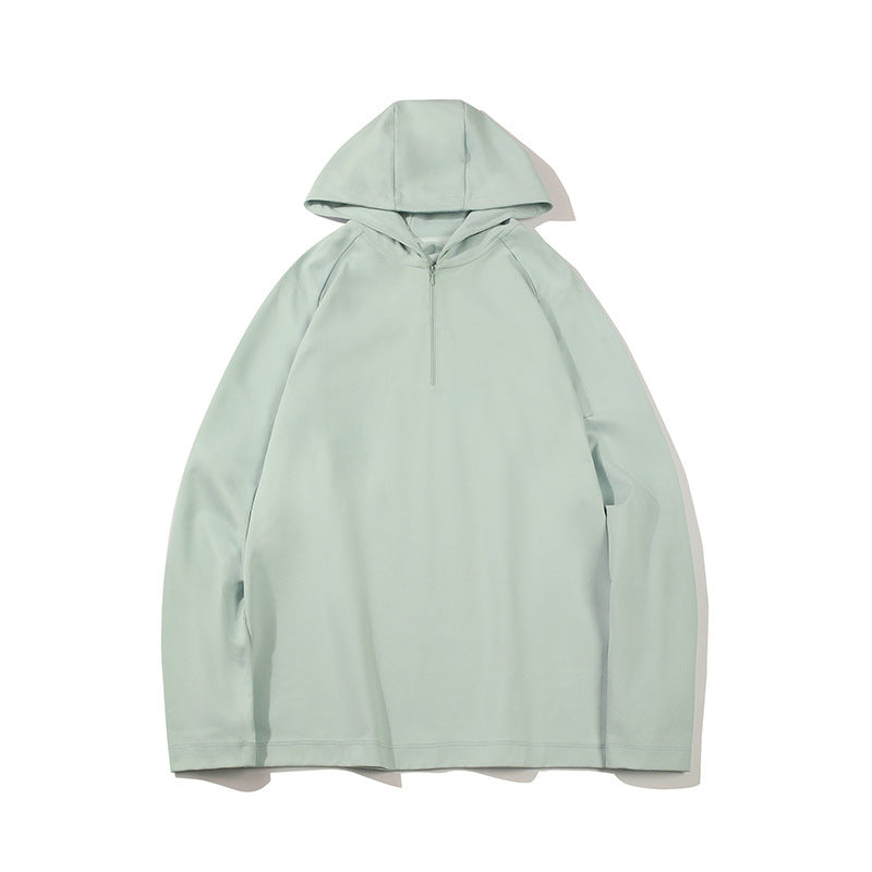 Herren Leichter Halbzip-Kapuzenpullover im Oversize-Relaxed-Fit aus technischem Jersey Drune