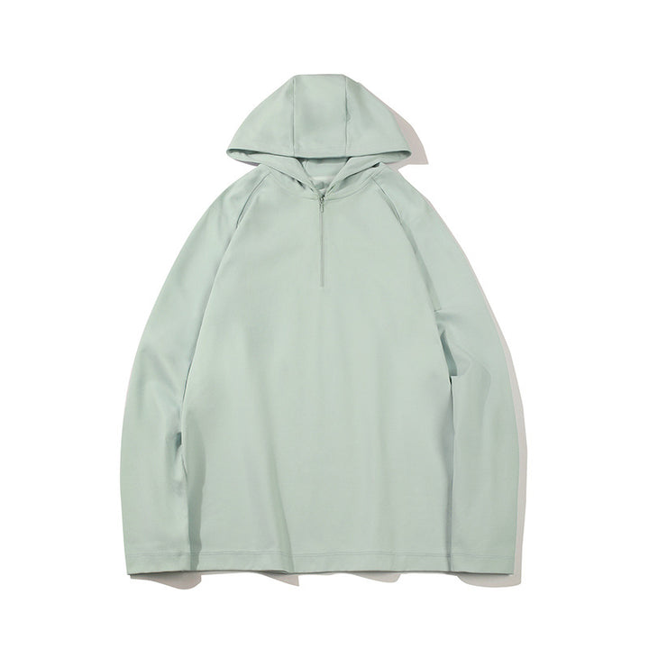 Herren Leichter Halbzip-Kapuzenpullover im Oversize-Relaxed-Fit aus technischem Jersey Drune