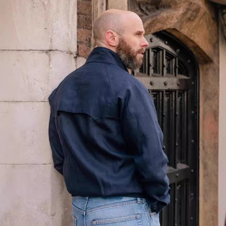 Herren leichte Steppjacke mit hohem Kragen und praktischen Taschen Drune