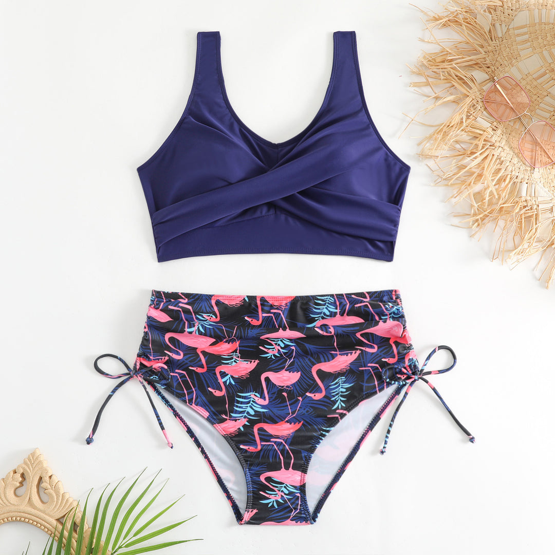 Damen Hochtailliertes Bikini-Set mit verstellbaren Trägern Drune