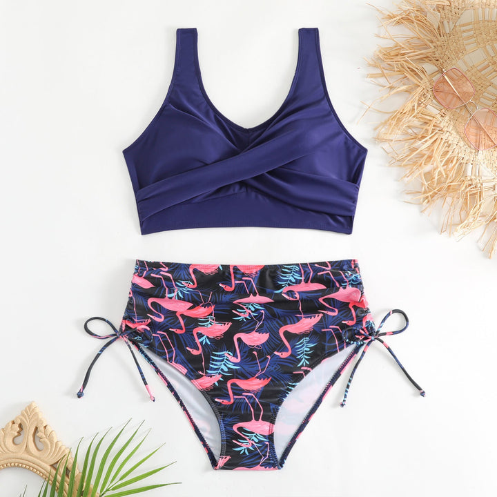 Damen Hochtailliertes Bikini-Set mit verstellbaren Trägern Drune