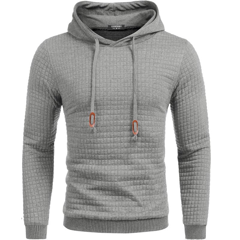 Herren Gepolsterter Steppmuster-Hoodie mit Kapuze und Kordelzug Drune