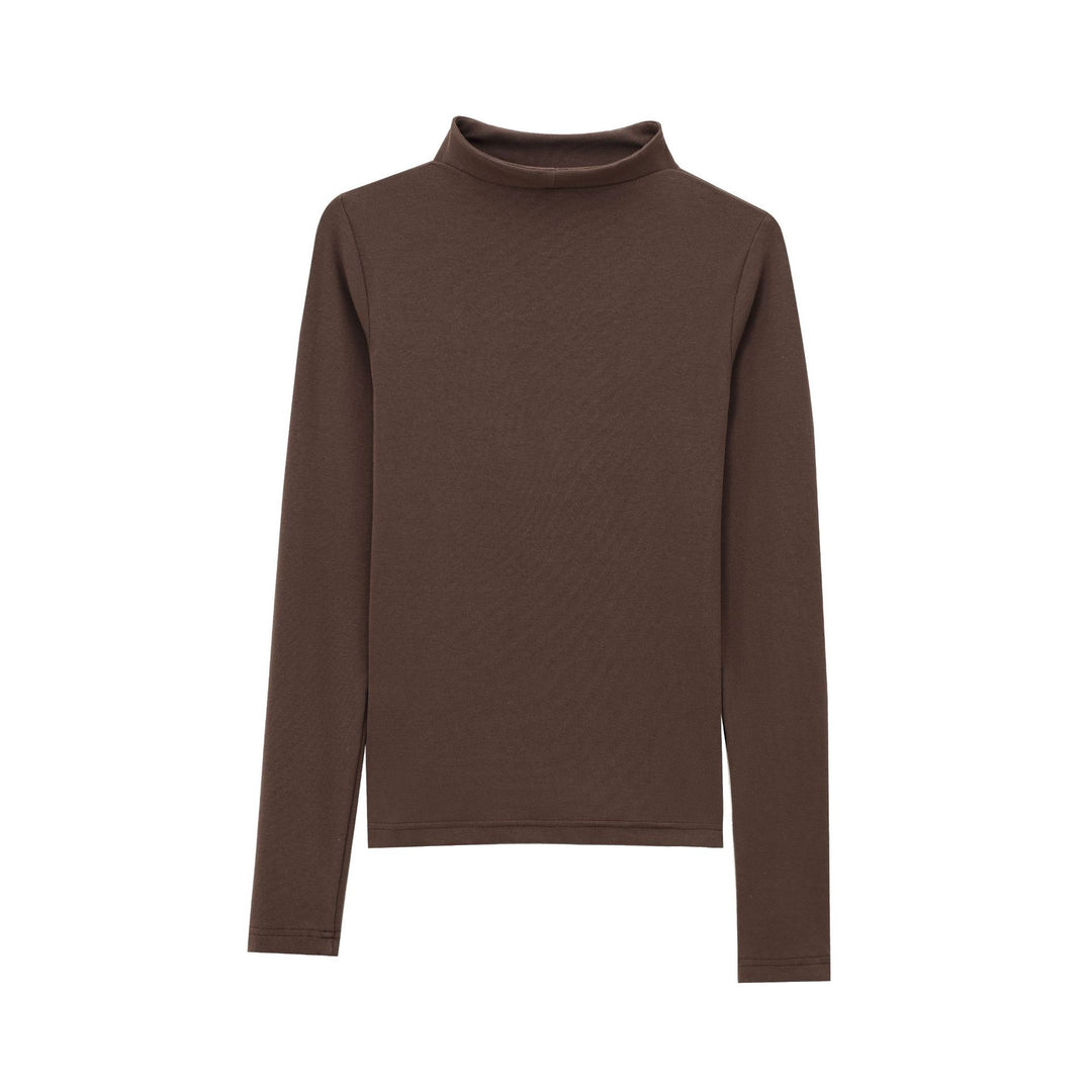 Damen nan schmal geschnittener Stretch-Rollkragenpullover aus Feinstrick Drune