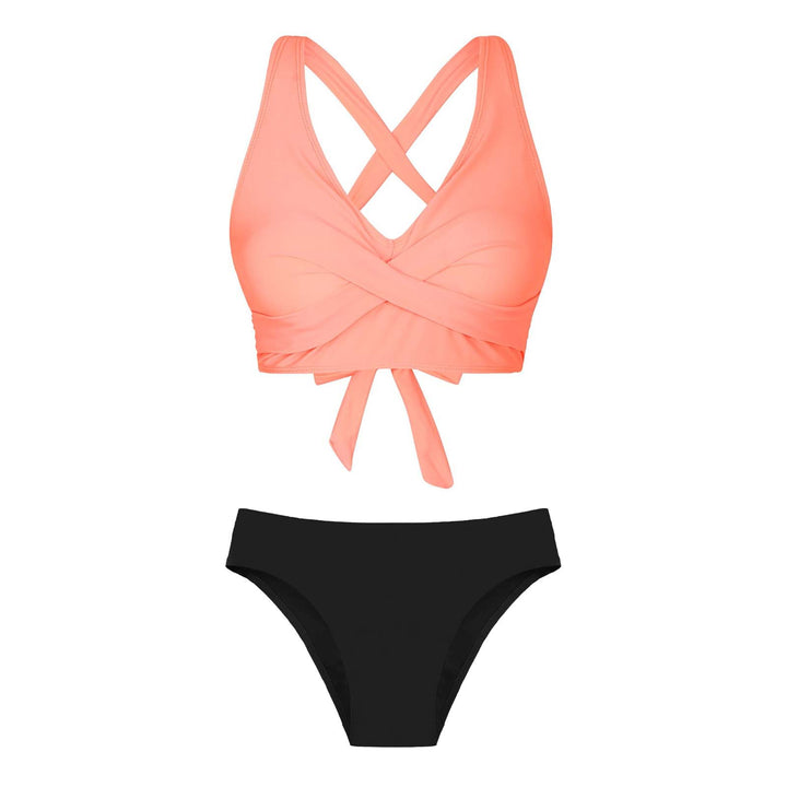 Damen Zweiteiliger Badeanzug mit floralem Design Drune