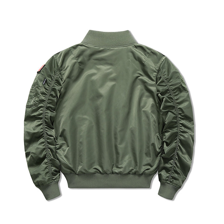 Herren Camouflage-Bomberjacke im Fliegerstil mit Mehrfach-Taschen und Strickbündchen Drune