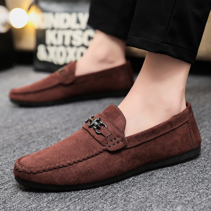 Herren Mokassins mit eleganter Schnallenapplikation und hochwertigem Wildleder Drune