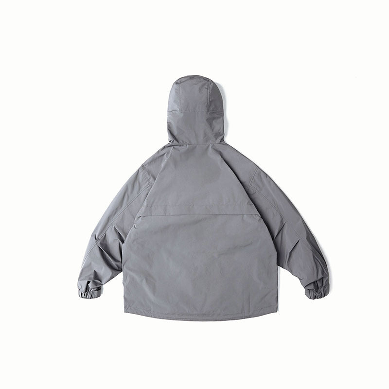 Unisex Wasserabweisende Oversize-Parka-Jacke mit Kapuze und Multifunktions-Taschen Drune