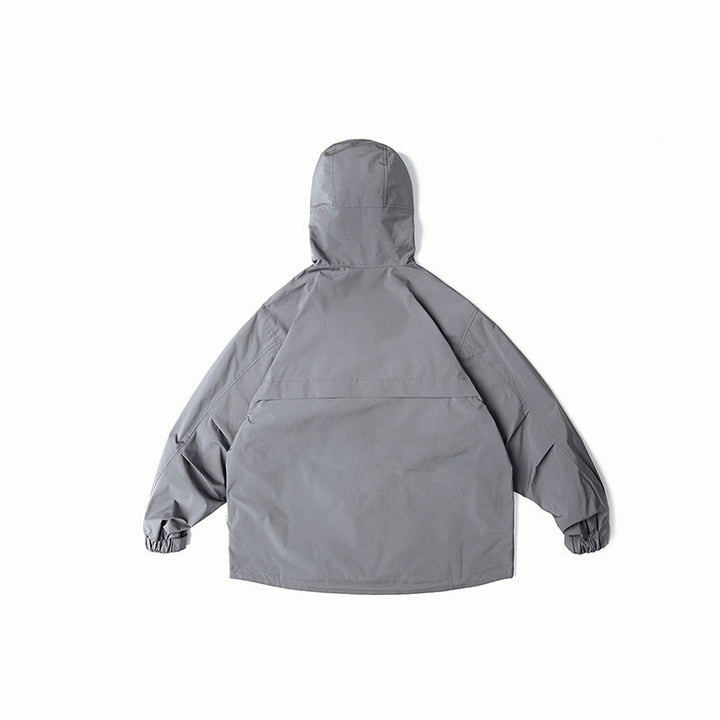 Unisex Wasserabweisende Oversize-Parka-Jacke mit Kapuze und Multifunktions-Taschen Drune