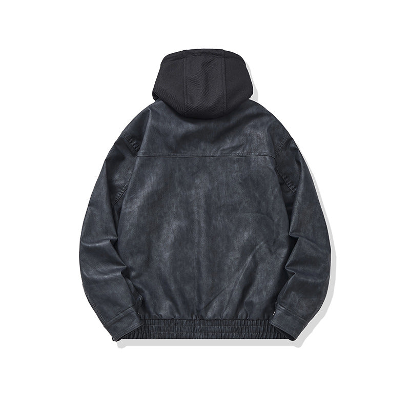 Herren Kapuzen-Canvasblouson im Boxy‑Cut mit Utility‑Details Drune