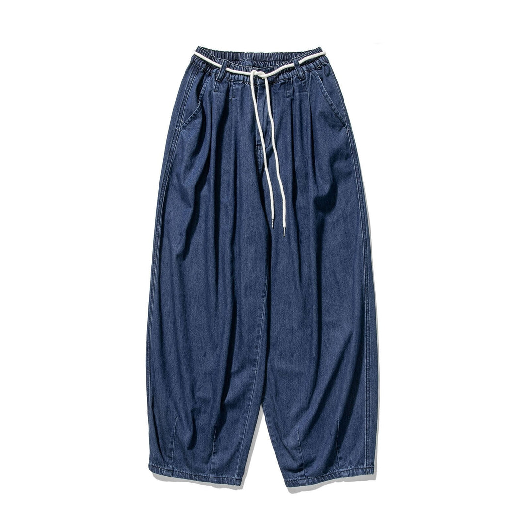 Herren Extraweite Baggy-Hose mit Tunnelzugbund und umgeschlagenem Saum Drune