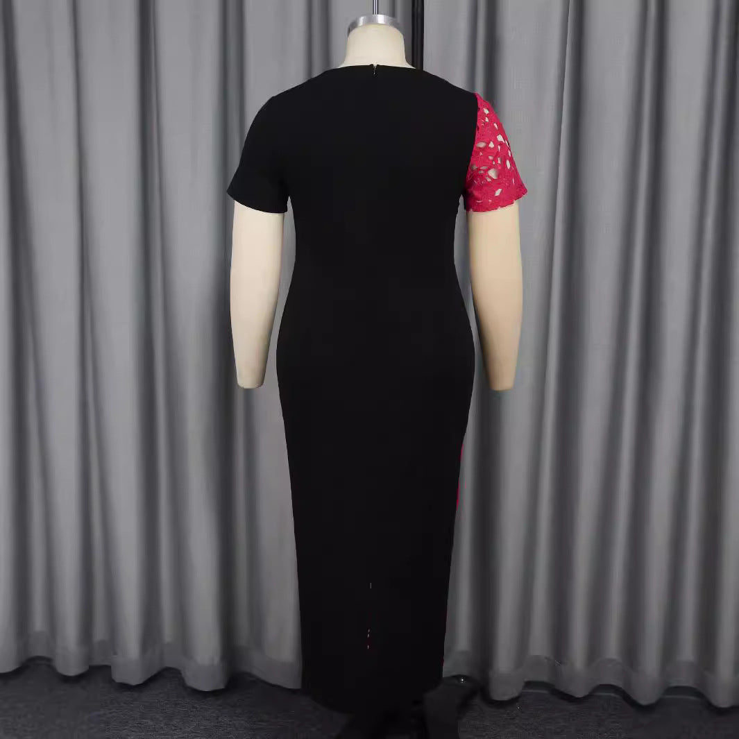 Damen Elegantes Kleid mit Spitzenakzenten und Figurbetontem Schnitt Drune