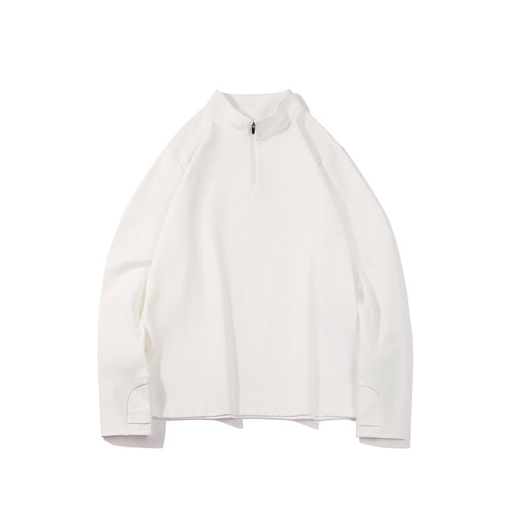 Herren Langärmeliges Halbzip-Sweatshirt mit Stehkragen und weitem Schnitt aus technischem Jersey Drune