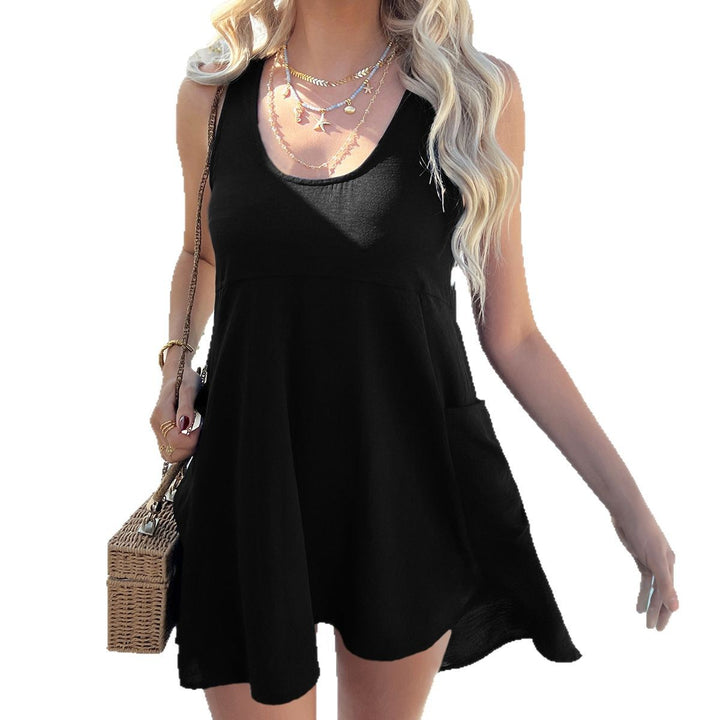Damen Luftiges Sommerkleid mit lässigem Schnitt und praktischen Taschen Drune