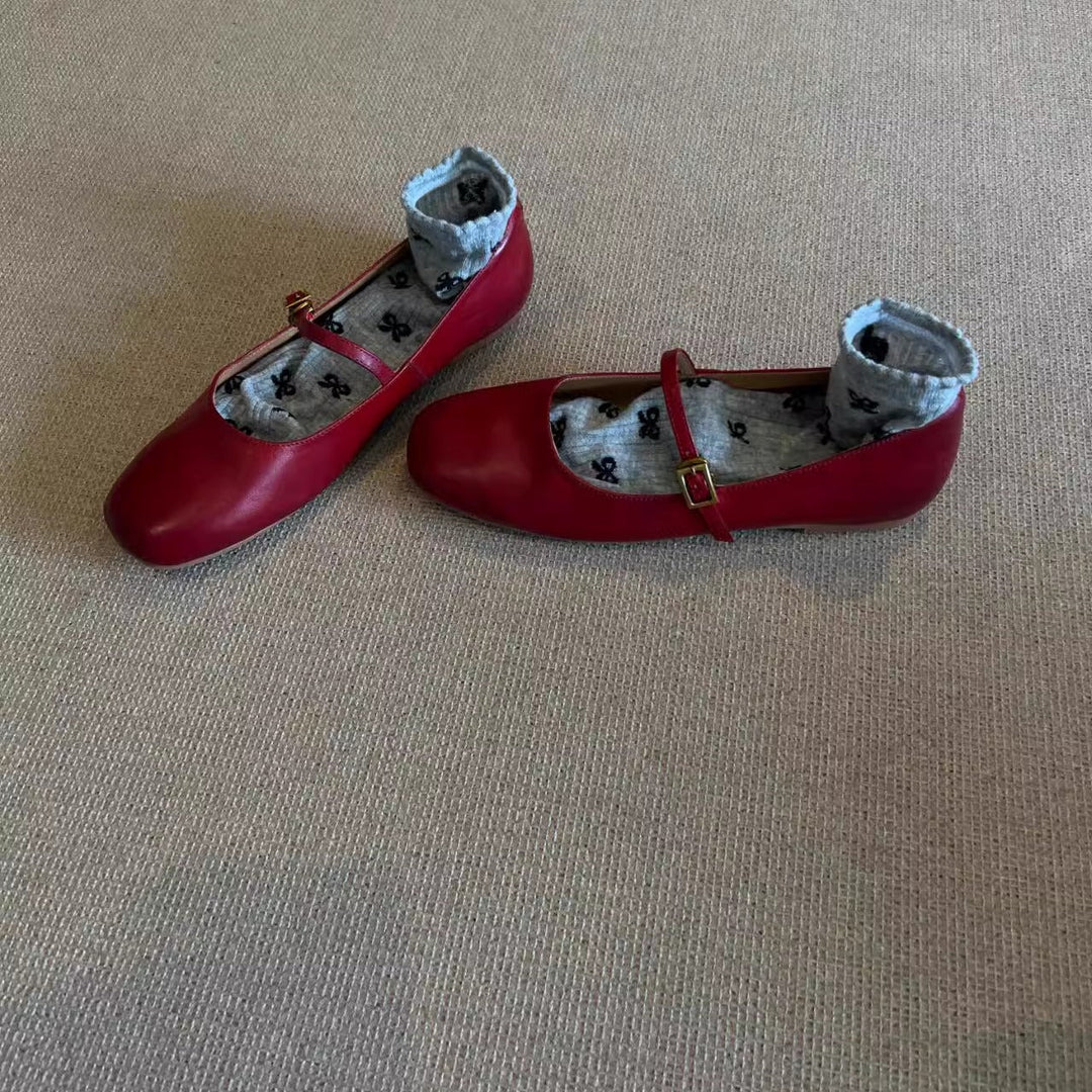 Damen elegante Mary Janes mit komfortabler Sohle und verstellbarem Riemen Drune