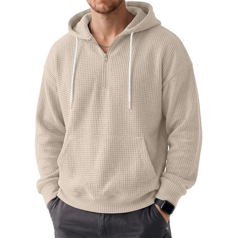Herren Bequemer Kapuzenpullover mit Reißverschluss Drune