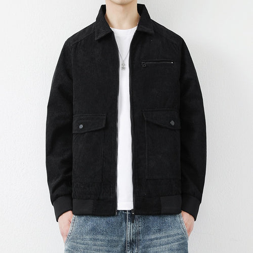 Herren Lässige Cordjacke mit praktischen Taschen Drune