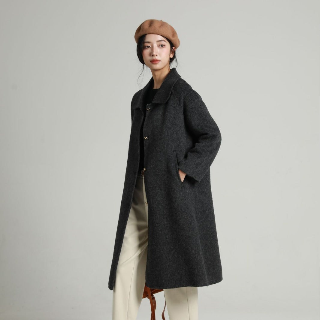 Damen Modische Kurzjacke mit Knopfleiste Drune