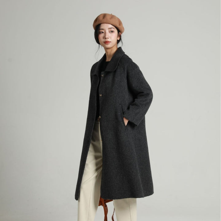 Damen Modische Kurzjacke mit Knopfleiste Drune