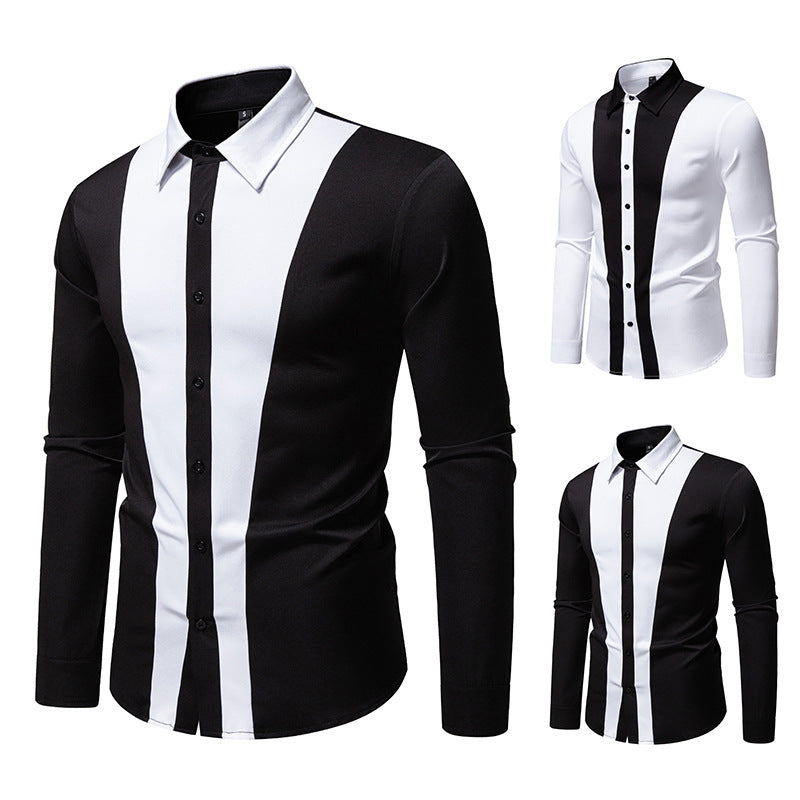 Herren Elegantes Hemd mit farbigen Kontrasteinsätzen Drune