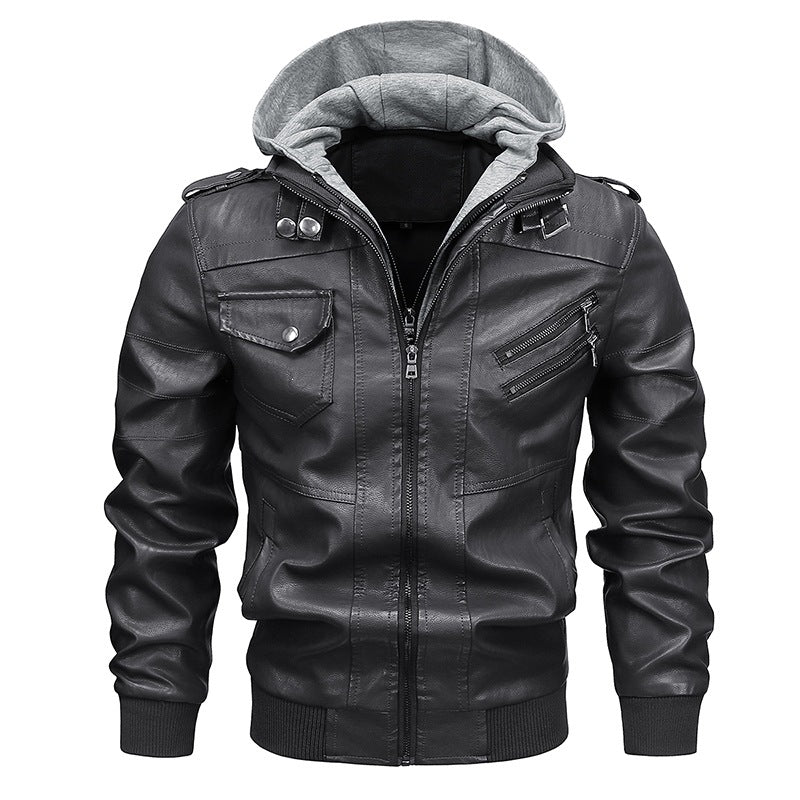 Herren Modische Kapuzenjacke mit Taschen Drune