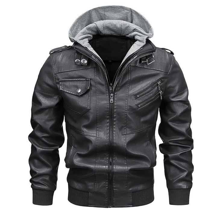 Herren Modische Kapuzenjacke mit Taschen Drune