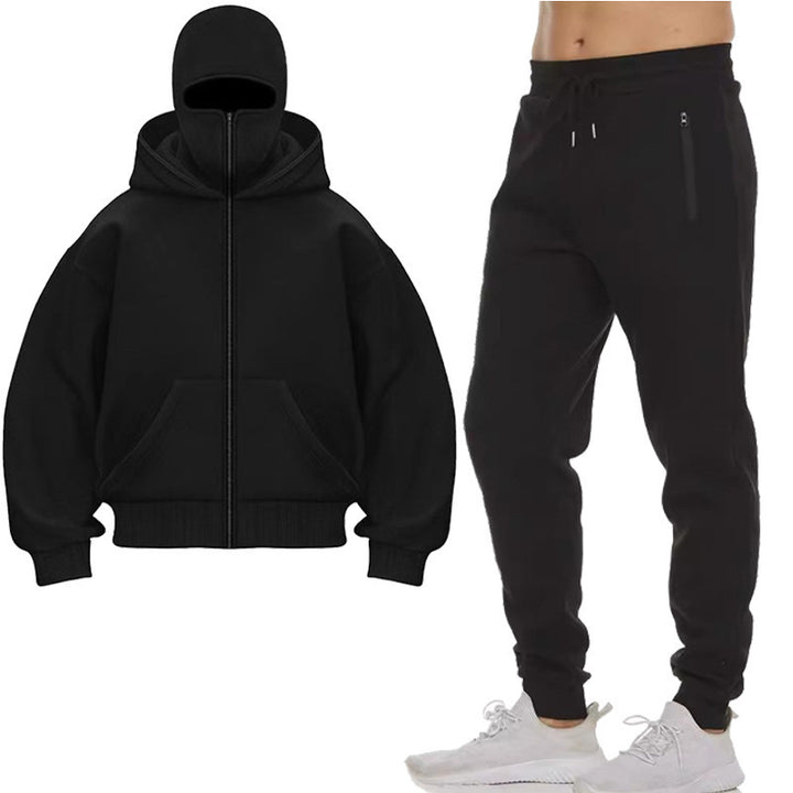 Herren Jogginganzug mit hochgeschlossener Kapuze und praktischen Reißverschlusstaschen Drune