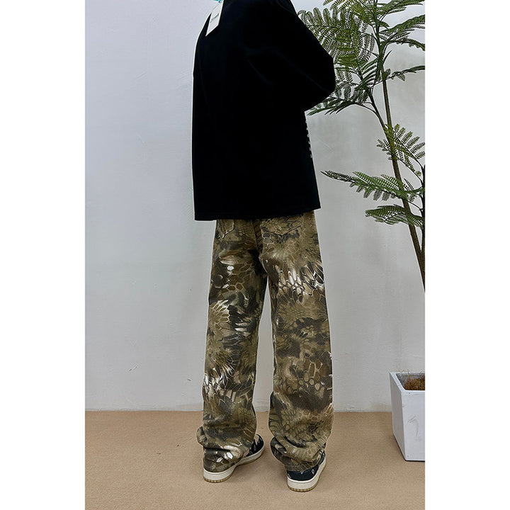 Herren Cargo-Hose mit Schlangenmuster Drune