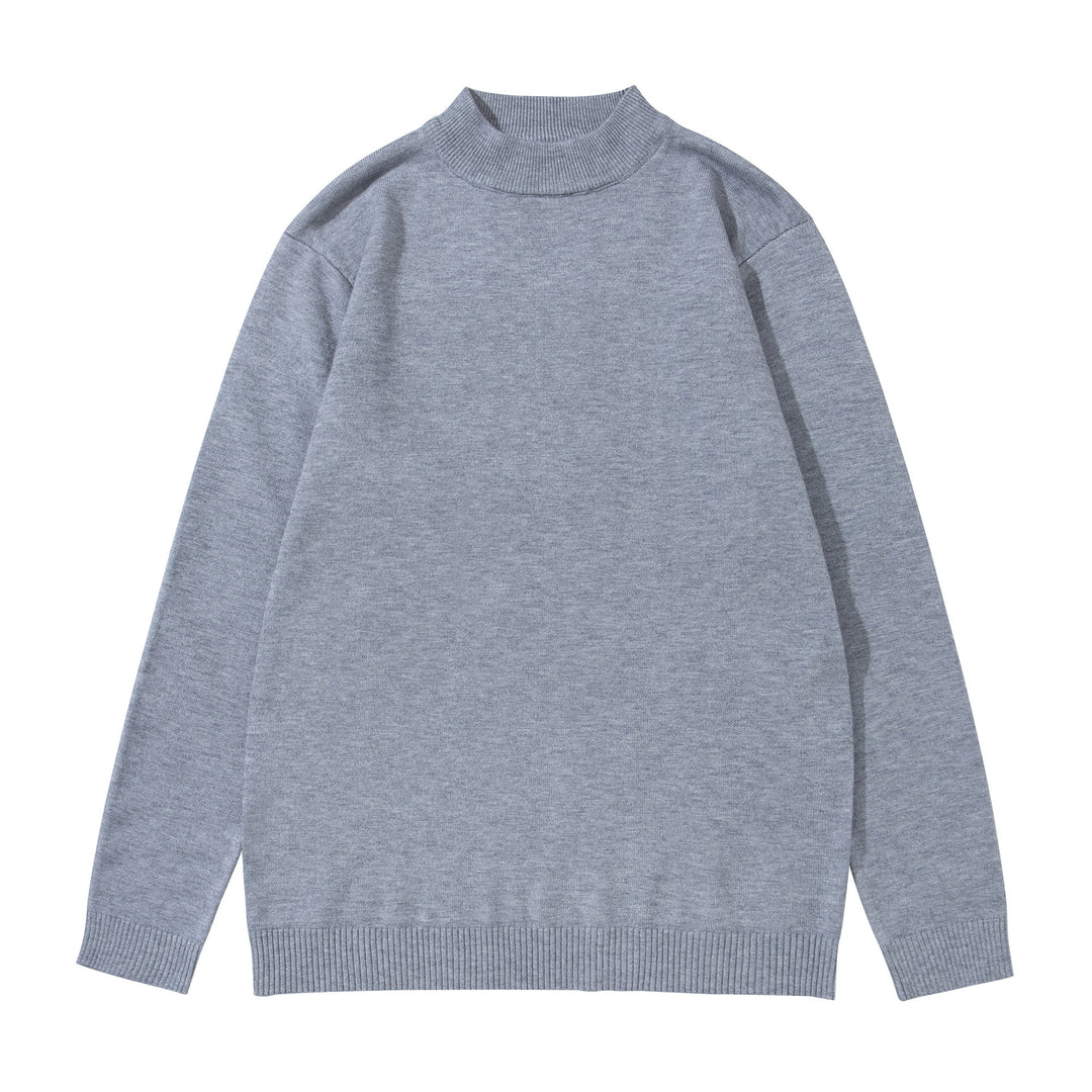 Unisex Minimalistischer Feinstrick-Mockneck mit extra breitem Rippsaum Drune