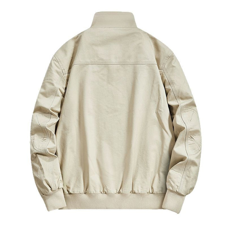 Herren Baumwoll-Canvas-Blouson mit Rippbündchen und Stehkragen Drune