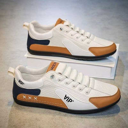 Herren Casual-Sneaker im Retro-Look mit geprägtem Obermaterial und kontrastierenden Overlays Drune