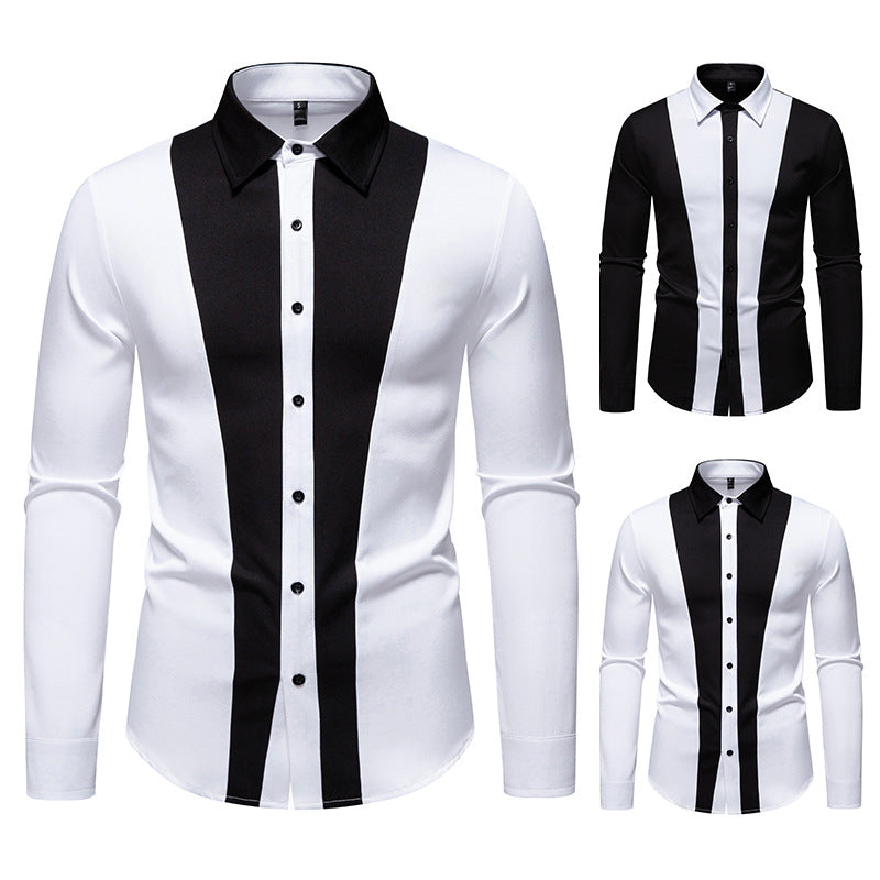 Herren Elegantes Hemd mit farbigen Kontrasteinsätzen Drune