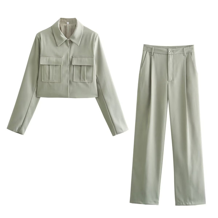 Damen Weite Tuchhose mit eleganter Bundfalte Drune
