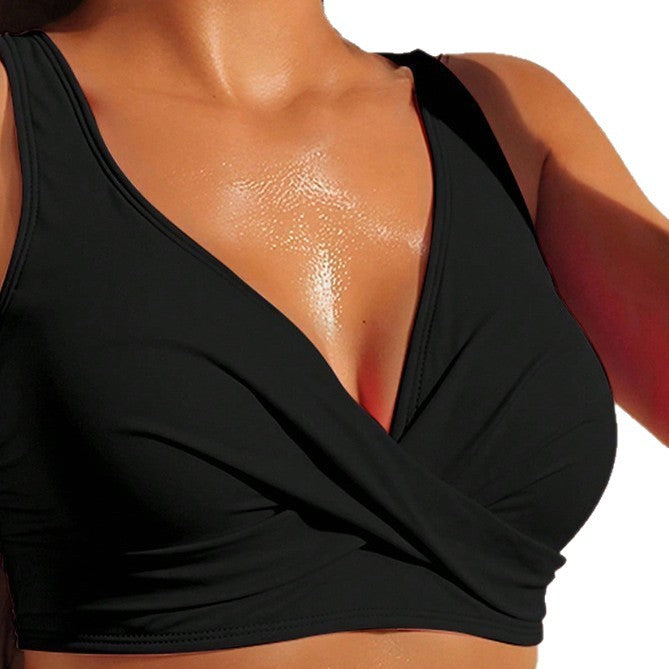 Damen Sport-Bikinioberteil mit modischem Wickel-Design Drune