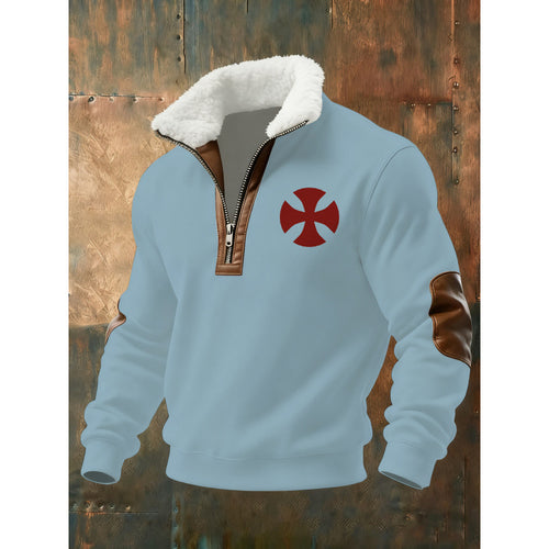 Herren Klassischer Kapuzenpullover mit Fleece-Detail Drune