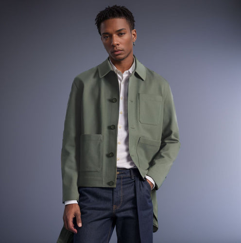 Herren modische Jacke mit aufgesetzten Taschen und hochwertigem Material Drune