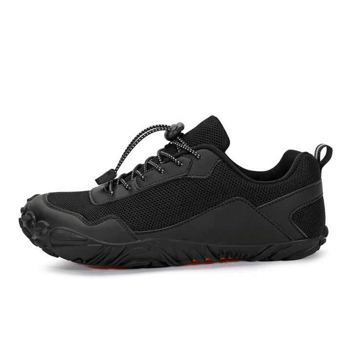 Herren nan leichter Schnellzug-Trekkingschuh mit Gummizehschutz, atmungsaktivem Meshoberteil und profiliertem Outdoor-Laufsohle Drune