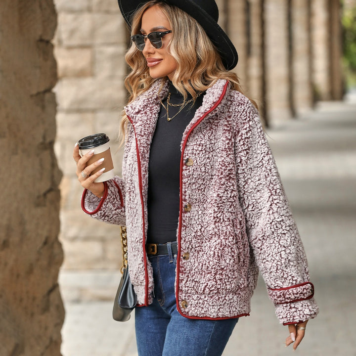Damen Fleecejacke mit hohem Kragen und kuscheliger Textur Drune