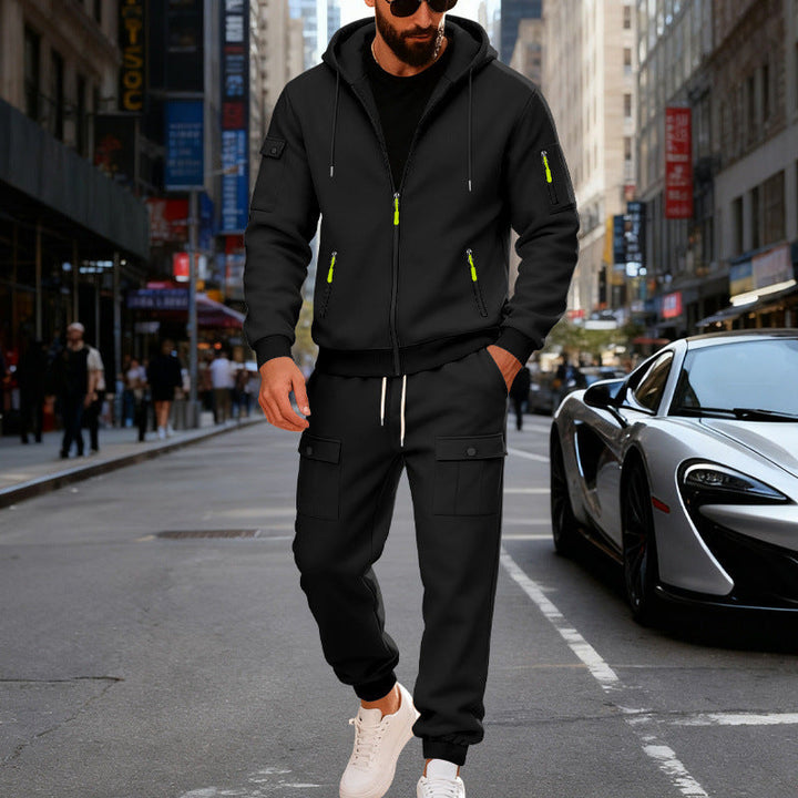 Herren Sportlicher Kapuzenanzug mit Taschen und praktischem Design Drune