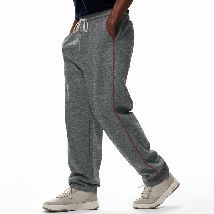Herren nan locker sitzende Sweatpants mit seitlicher Ziernaht, elastischem Komfortbund und tiefen Eingrifftaschen Drune