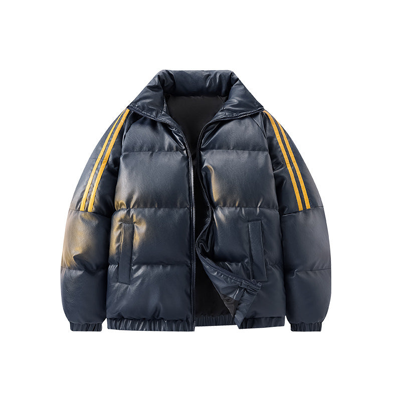 Herren Wattierte Steppjacke im Oversize-Sportlook mit Kontraststreifen an den Ärmeln Drune