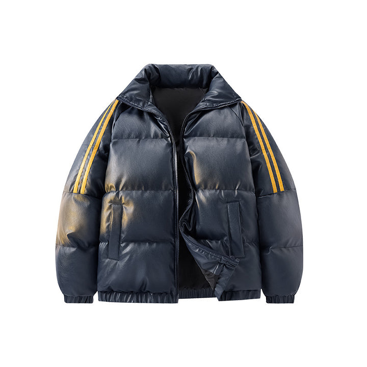 Herren Wattierte Steppjacke im Oversize-Sportlook mit Kontraststreifen an den Ärmeln Drune