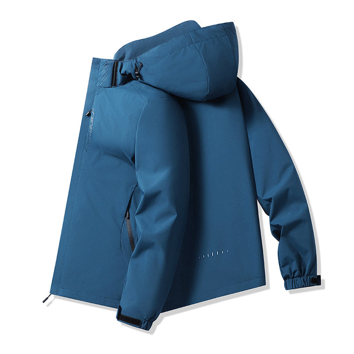 Herren Softshell-Übergangsjacke mit Kapuze, wasserabweisender Membran & verschweißten Nähten Drune
