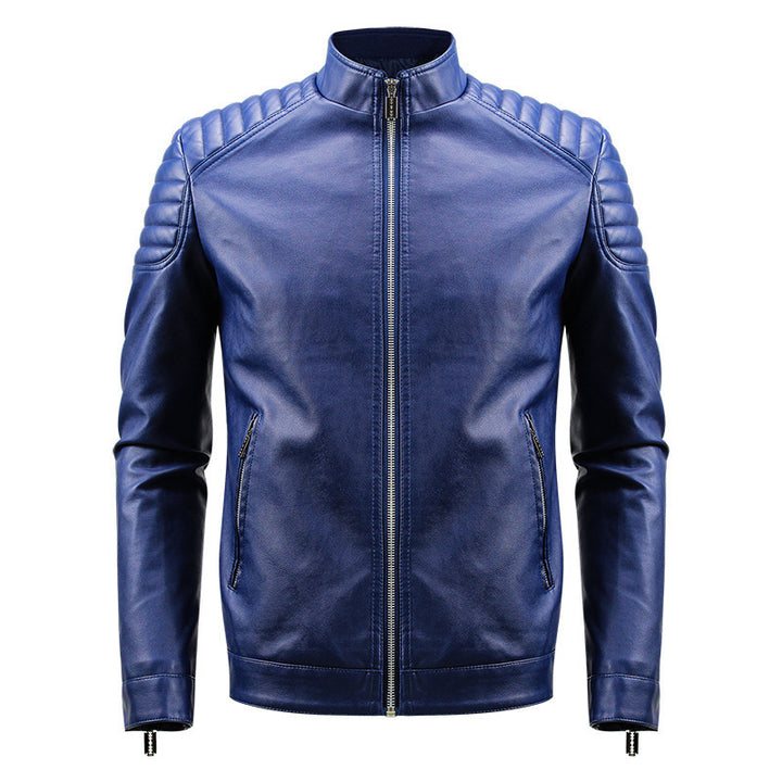 Herren Modische Kunstlederjacke mit strukturiertem Design Drune