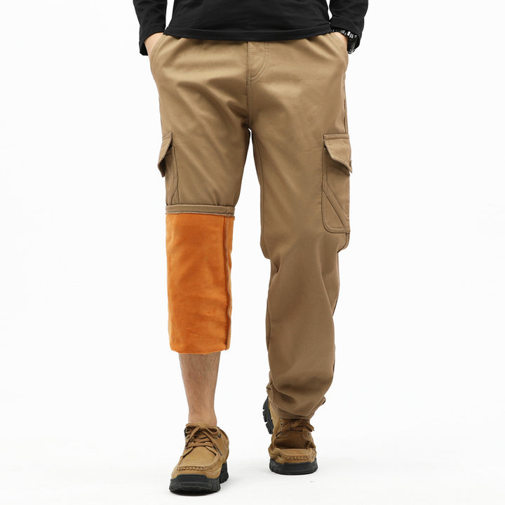 Herren Technische Cargohose mit Thermofutter-Innenbein, aufgesetzten Taschen & verstellbarem Saum Drune