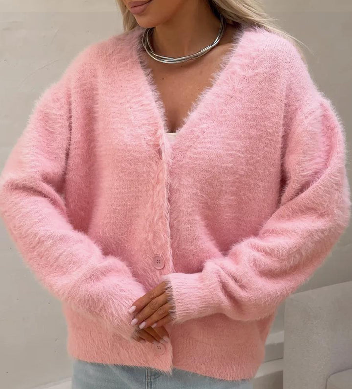 Damen Kuscheliger Strickjacke mit modernen Knopfdetails und lässigem Schnitt Drune