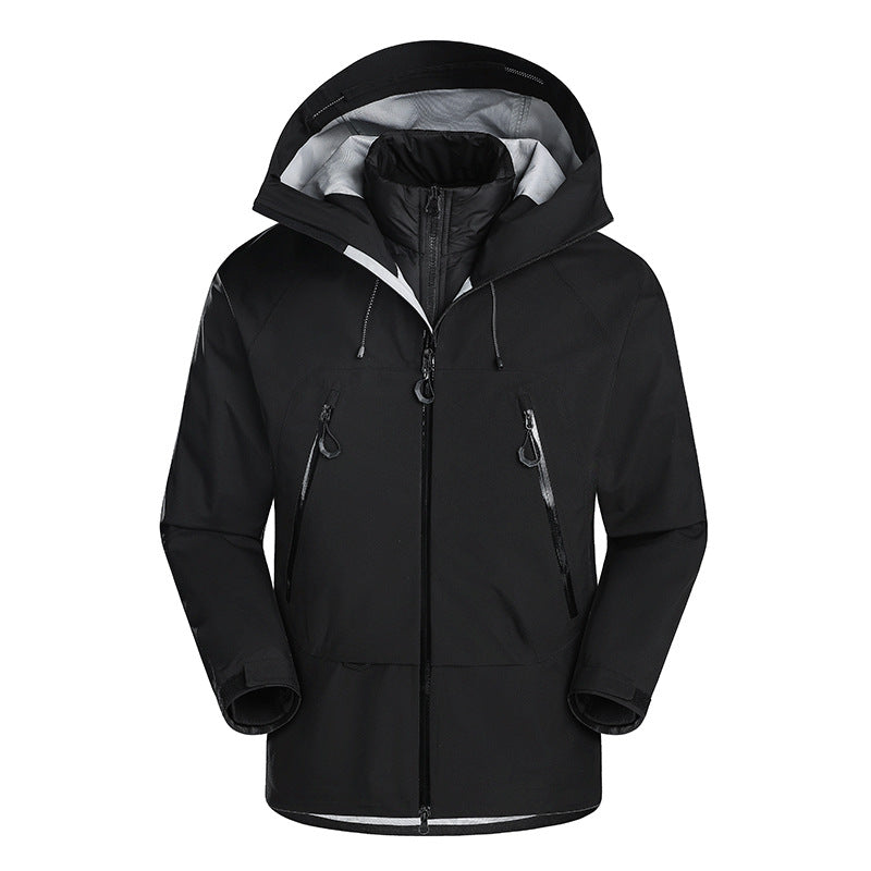 Herren wasserdichte Softshell-Jacke mit herausnehmbarer Stepp-Innenjacke Drune