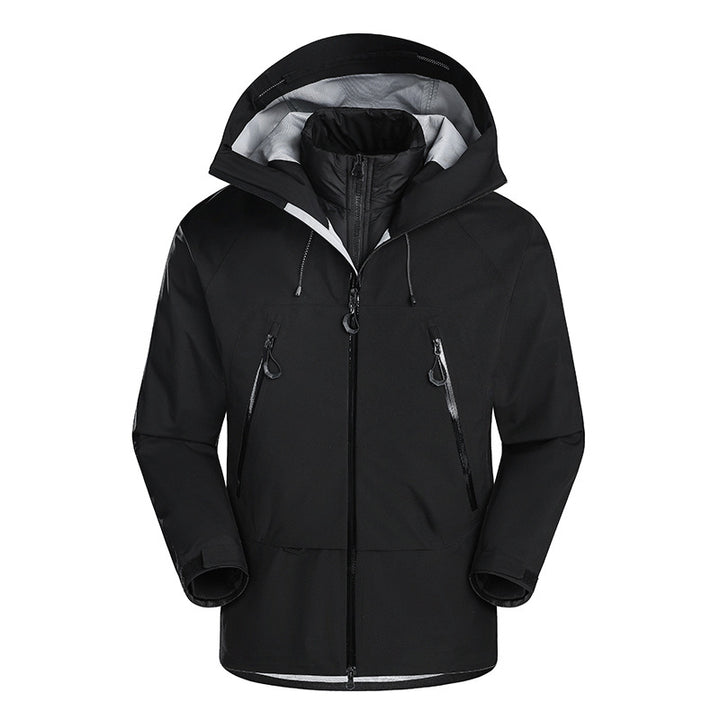 Herren wasserdichte Softshell-Jacke mit herausnehmbarer Stepp-Innenjacke Drune