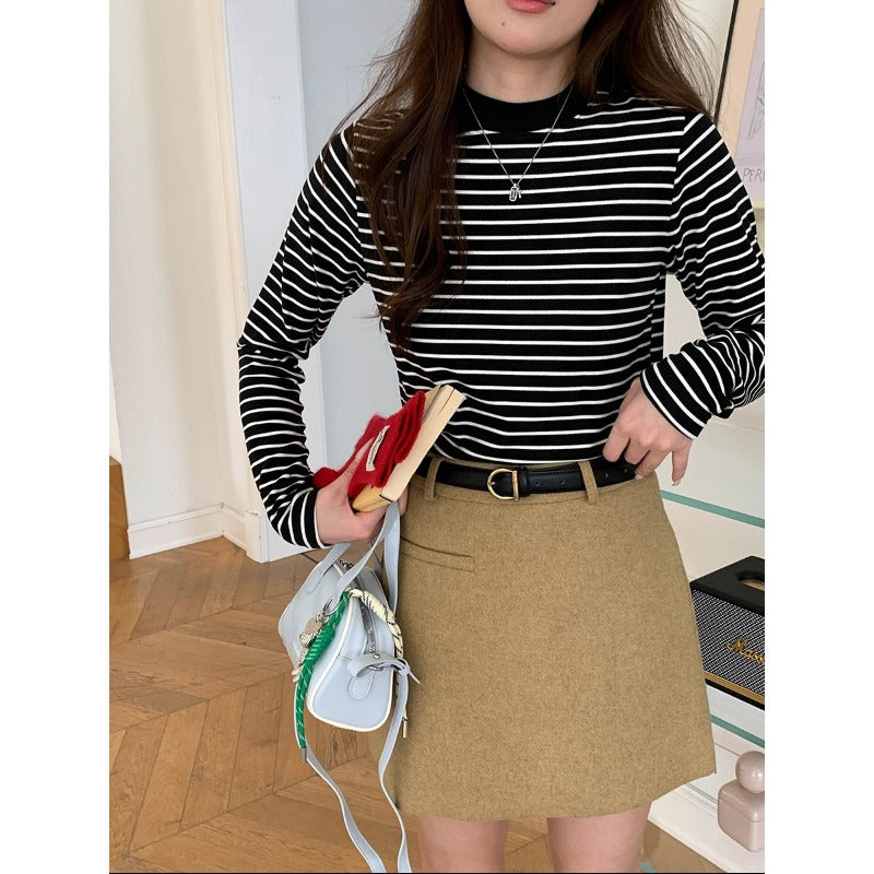 Damen Langarmshirt mit Streifen Drune