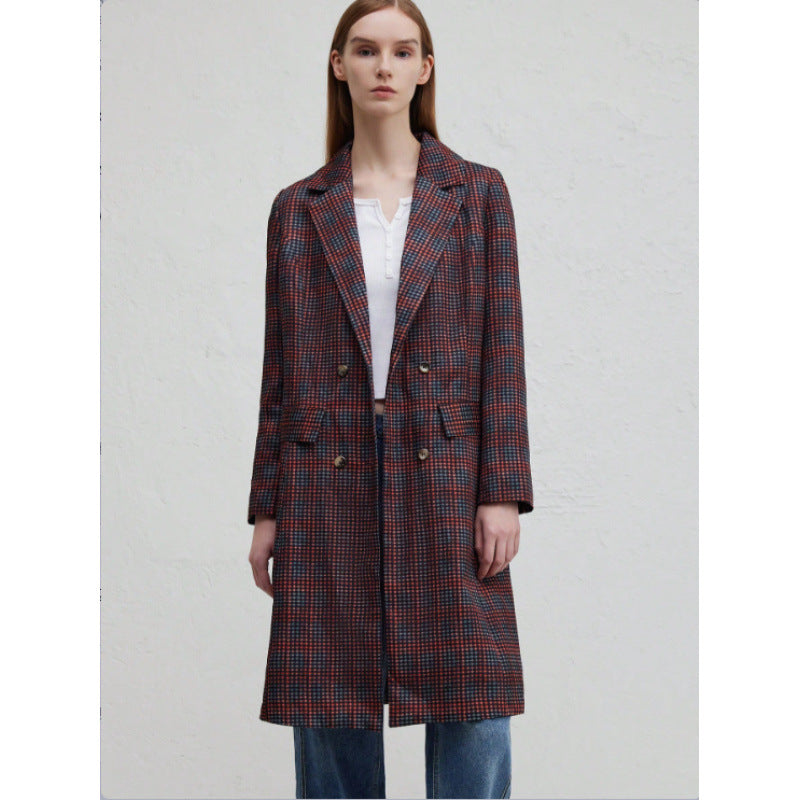 Damen Blazer mit Karo-Muster und schickem Schnitt Drune